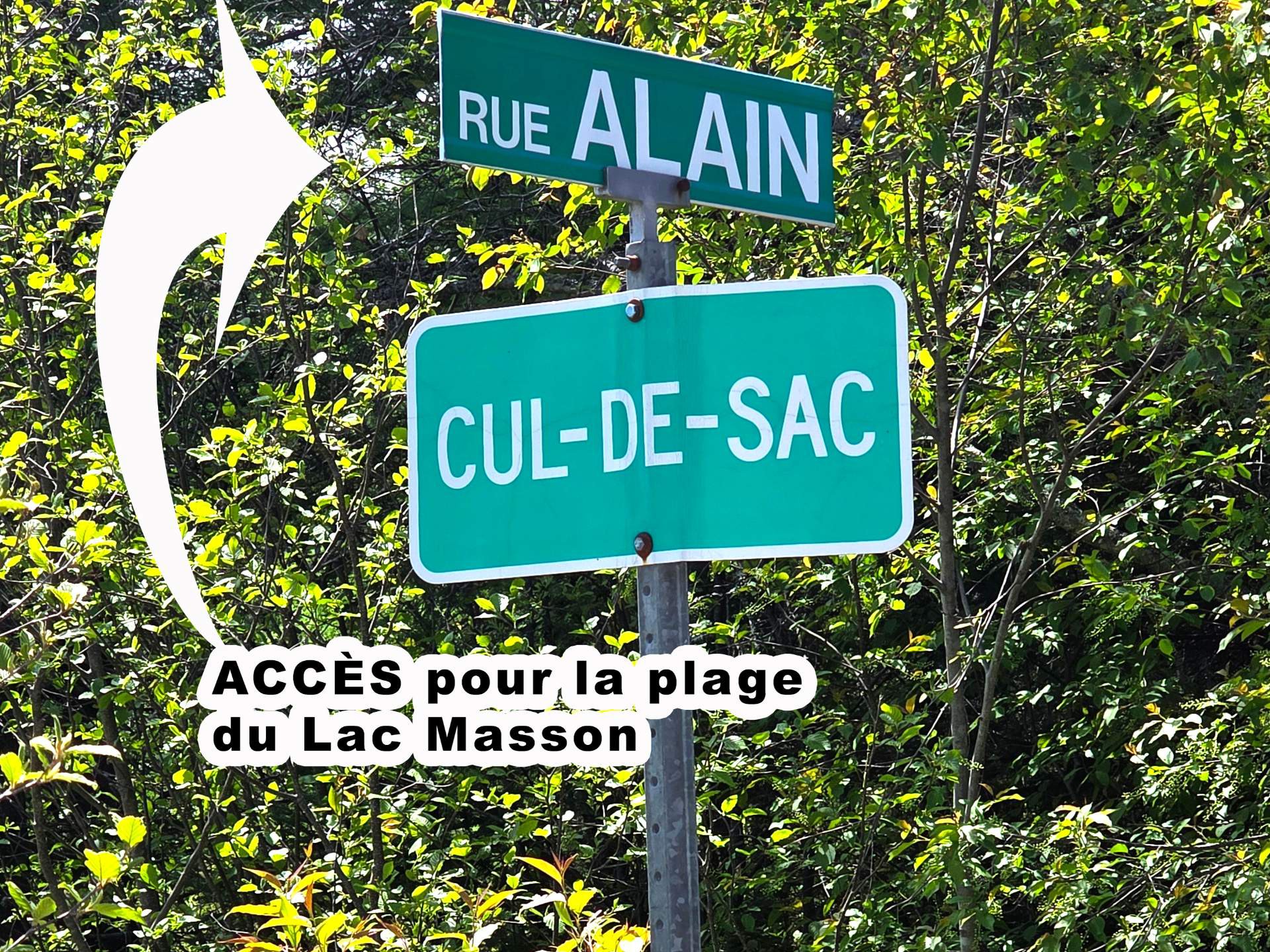 Accès au plan d'eau
