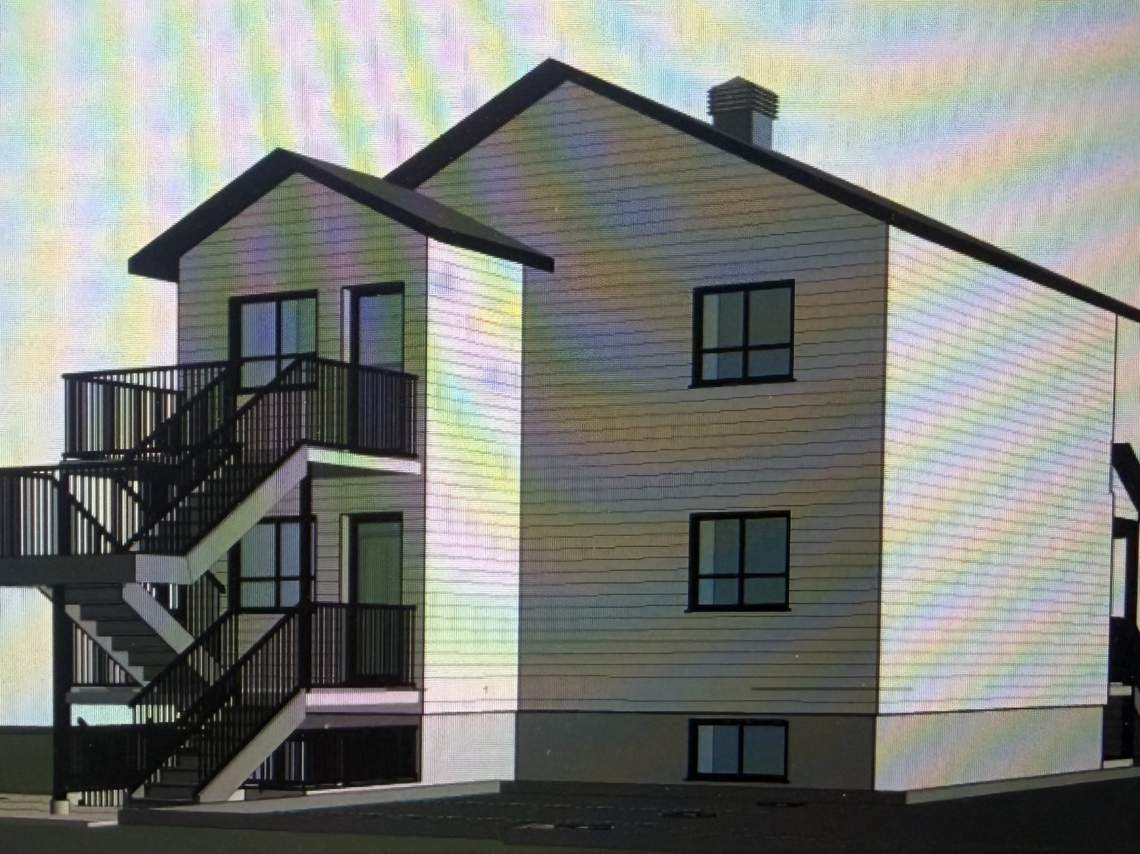 Back facade