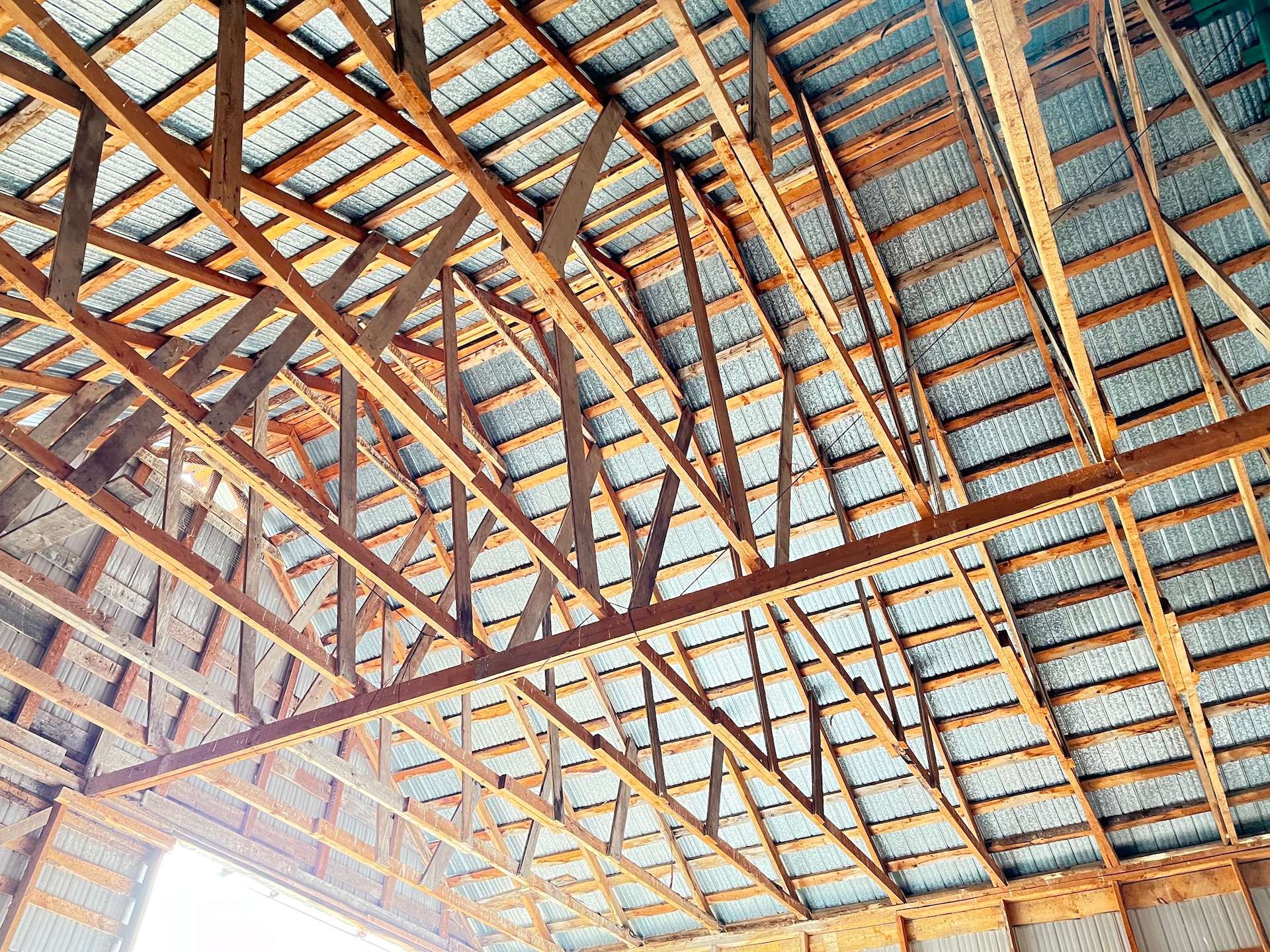 structure de toit coté Sud