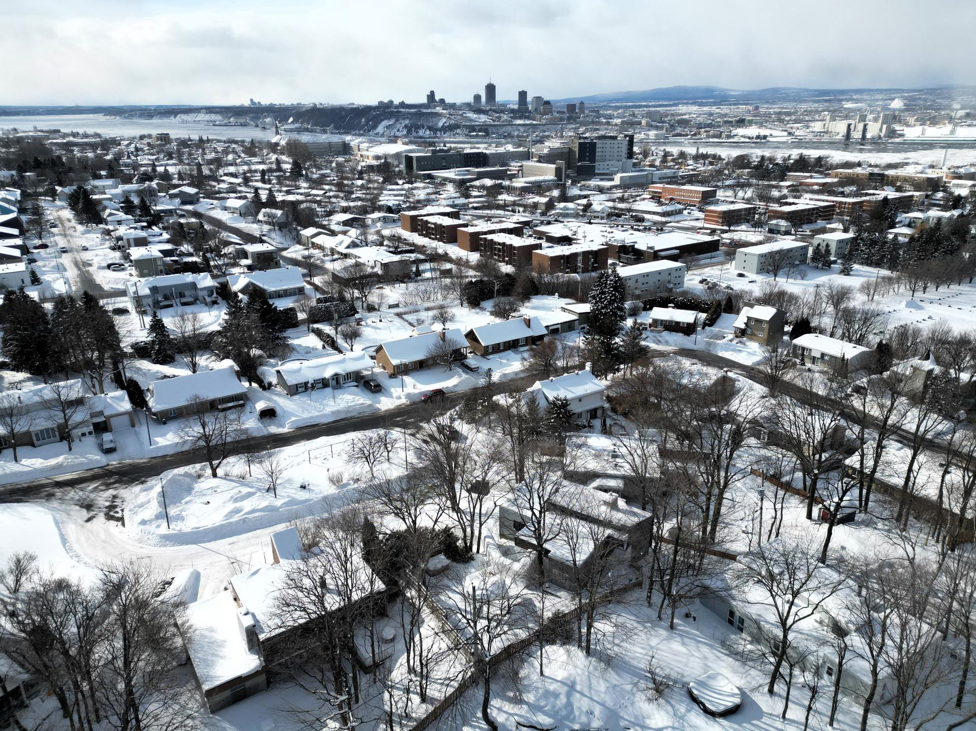 vue vers la haute ville de Québec