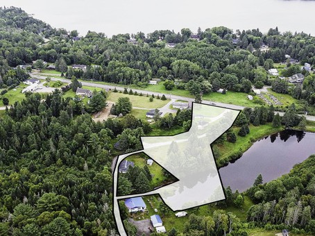 Photo aérienne avec superposition du lot